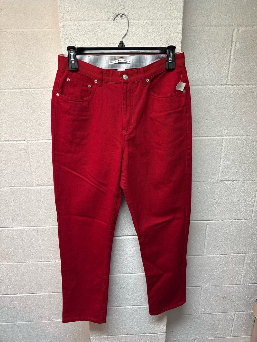 Tommy Hilfiger Women's Straight Leg Jeans in Red